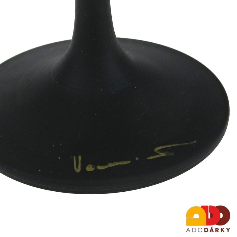 Sada dvou ručně zdobených číší černo zelené barvy 250 ml