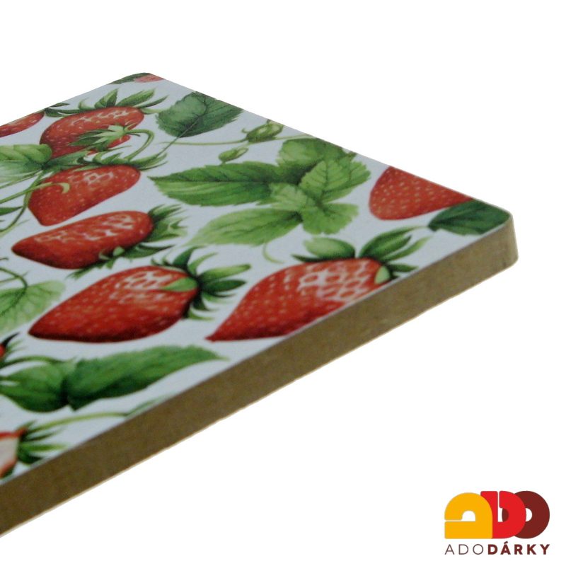 Podtácky 4 ks "Jahody" 10 x 10  cm