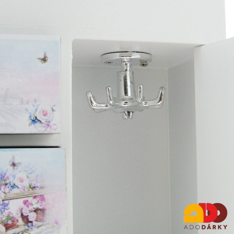 Šperkovnice - vozík s květy 16 x 19,5 x 8 cm