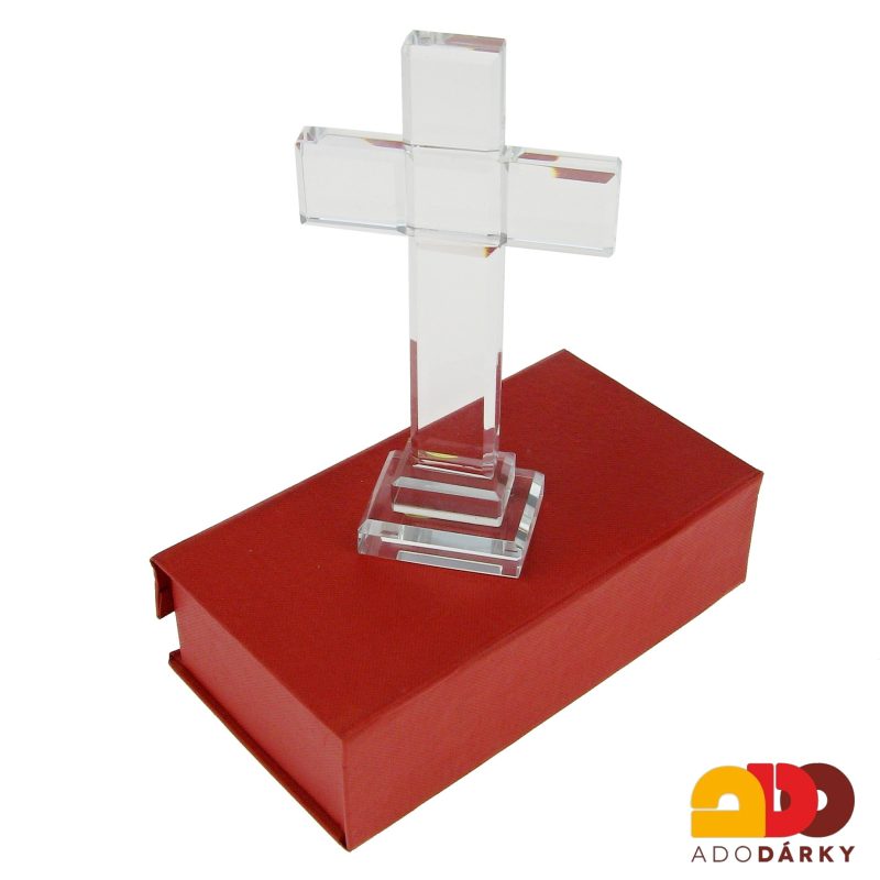 Skleněný kříž 20 cm