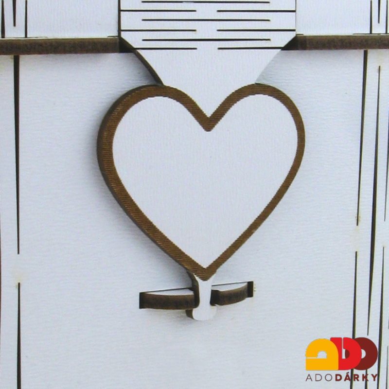 Dárkový obal na láhev "Gratulujeme novomanželům" 29 cm