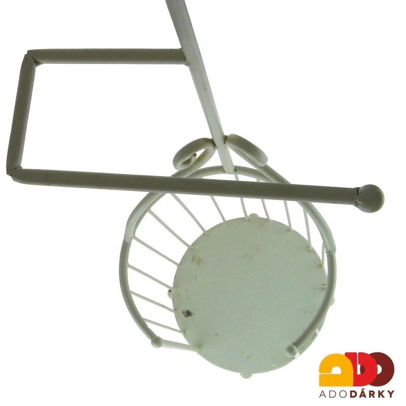 Kovový stojan na toaletní papír bílý 86,5 cm - II. jakost