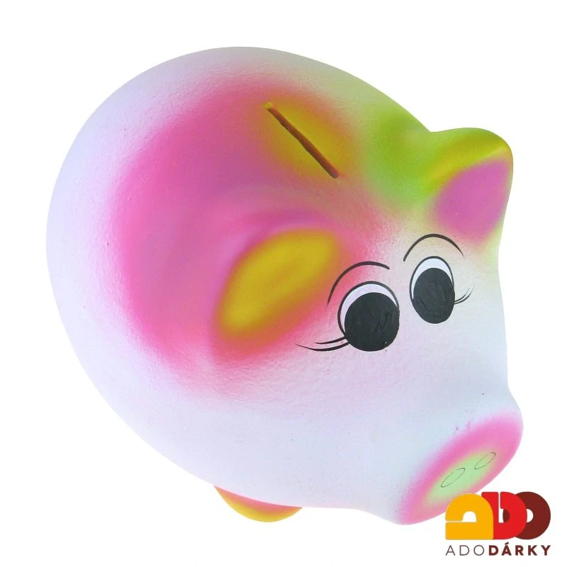 Pokladnička prase duhové MAXI 33 cm