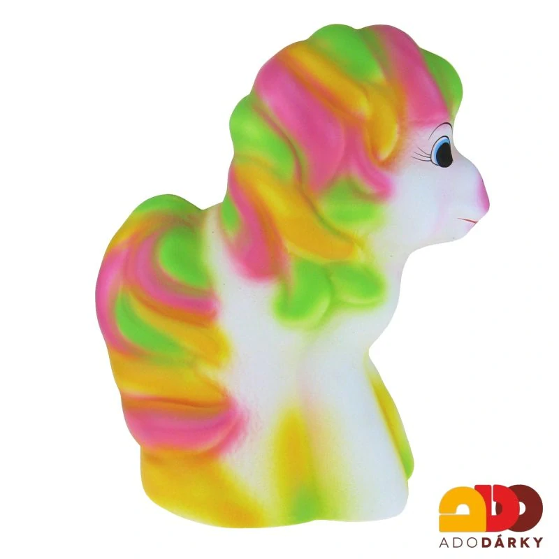 Pokladnička Poník bílo-duhový 31 cm