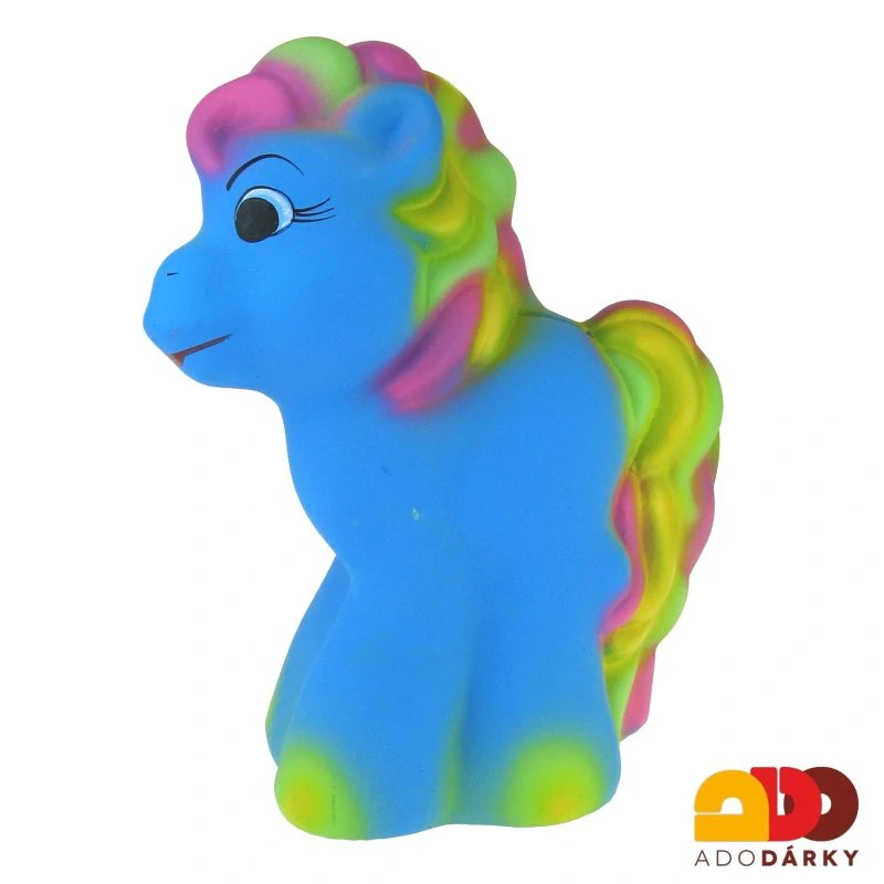 Pokladnička Poník modro-duhový 31 cm