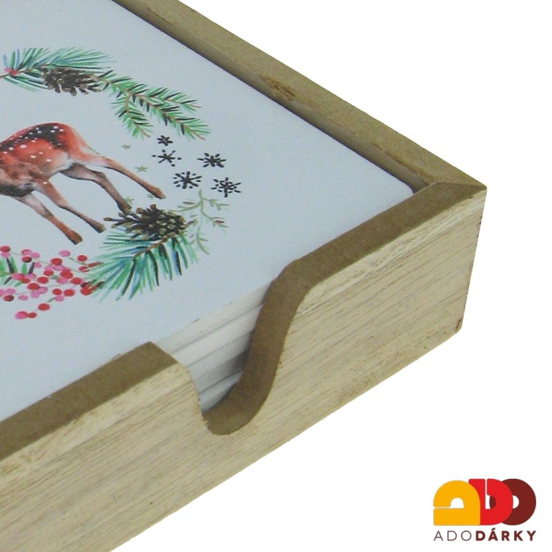 Podtácky se srnečkem - vánoční 11,5 x 11,5 cm
