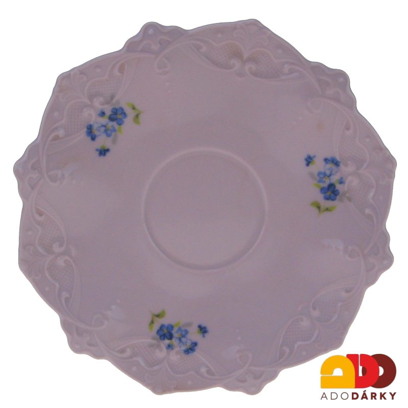 Sada šálků s podšálky růžový porcelán pomněnky 200 ml