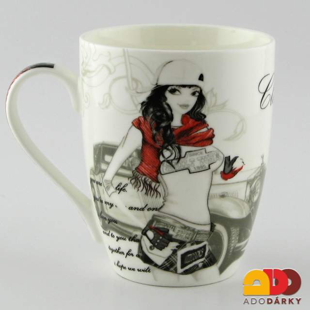 Hrnek velký s dívkou 350 ml - var. 1