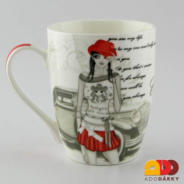 Hrnek velký s dívkou 350 ml - var. 3