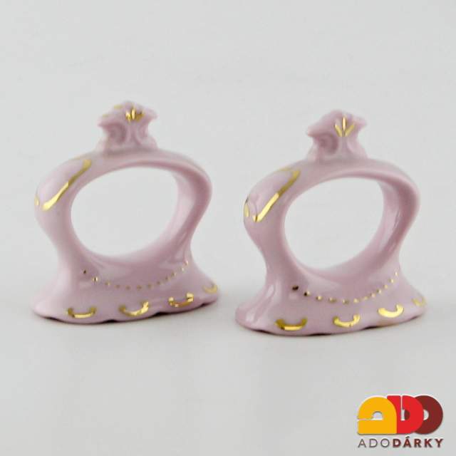 Ubrouskovníčky růžový porcelán 4,5 cm
