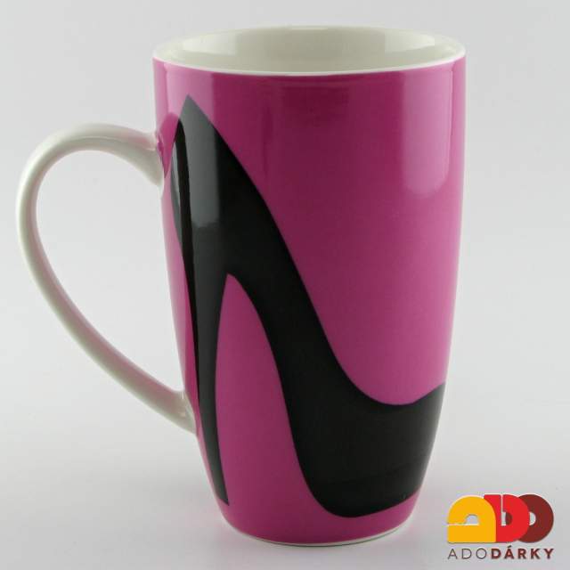 Hrnek fialový dámská lodička 420 ml