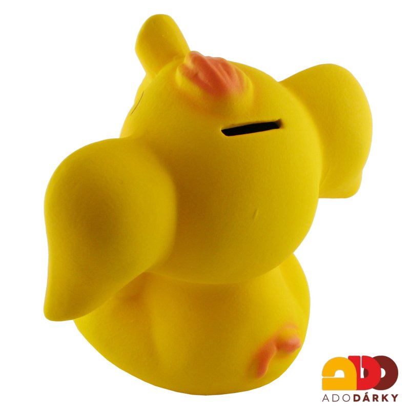 Pokladnička slon obrovský žlutý 29 cm