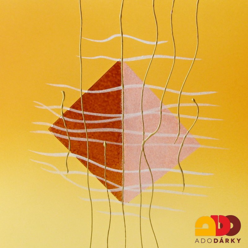 Váza hranatá písková 22 cm