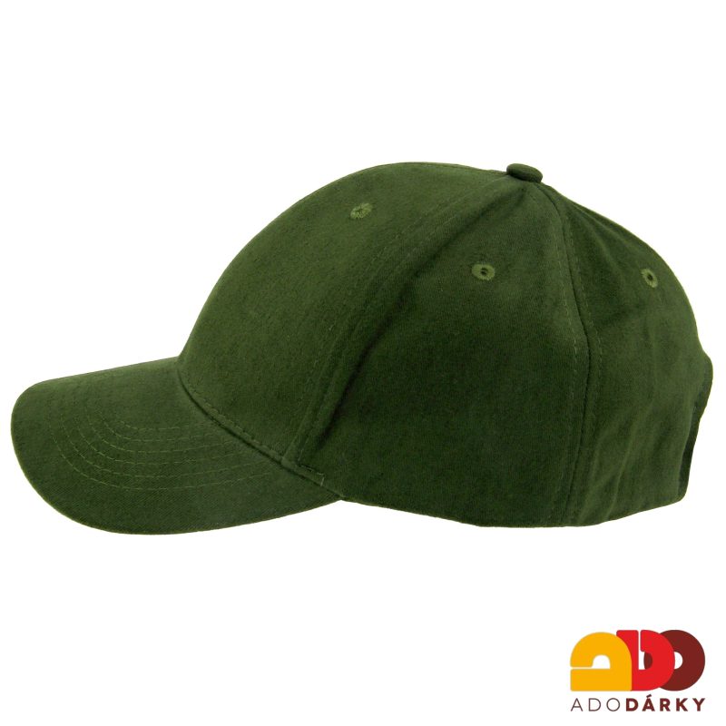 Kšiltovka khaki jednobarevná