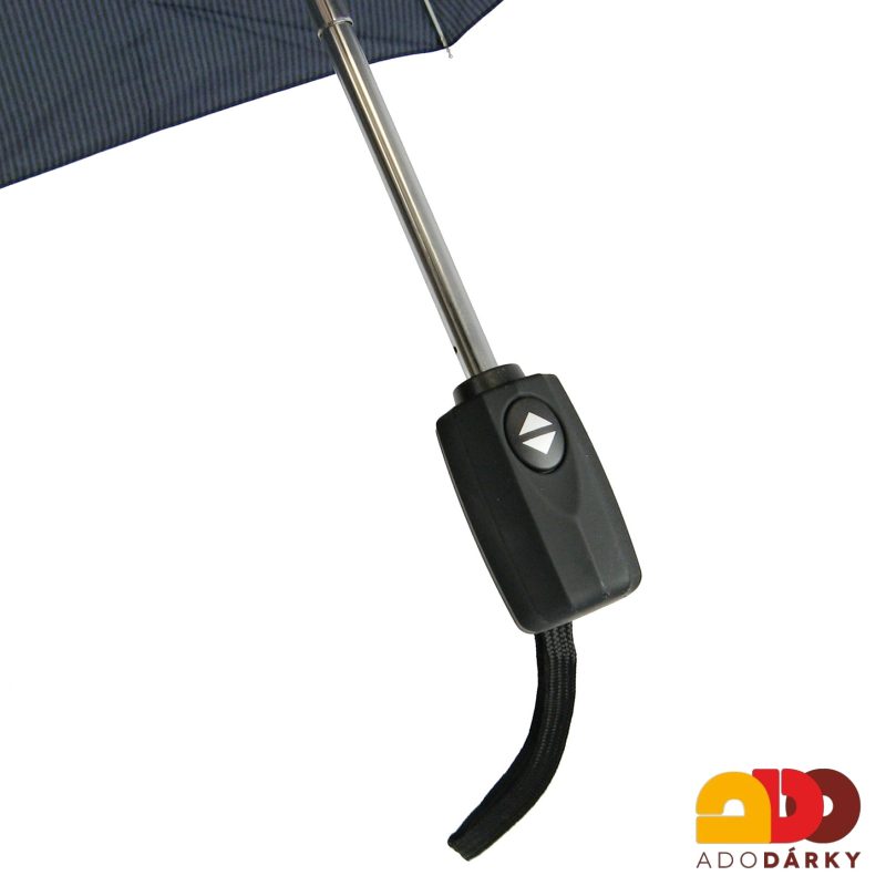 Skládací deštník pruhovaný, modro černý