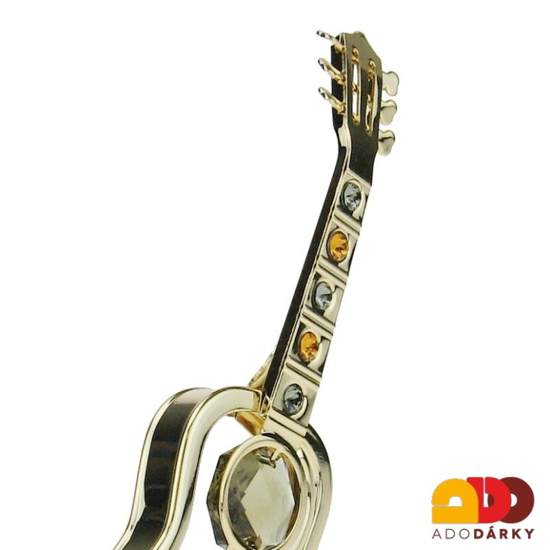 Kytara Crystocraft 24K zlacená figurka