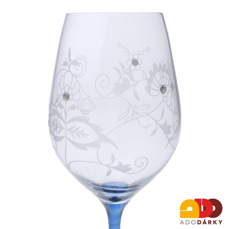Sada sklenic s karafou Preciosa s cibulákovým dekorem