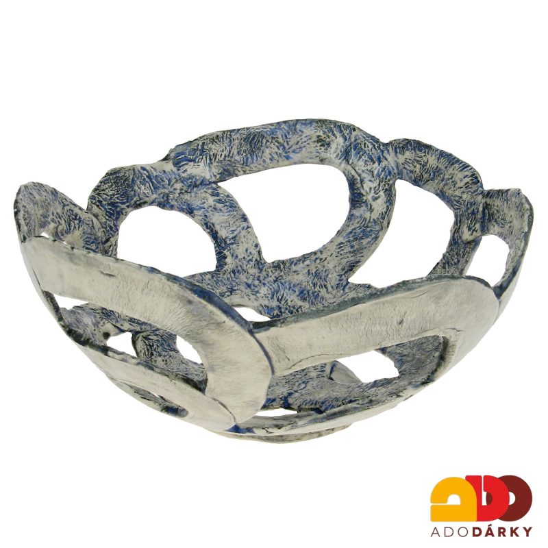 Keramická mísa na ovoce prolamovaná střední 19 cm