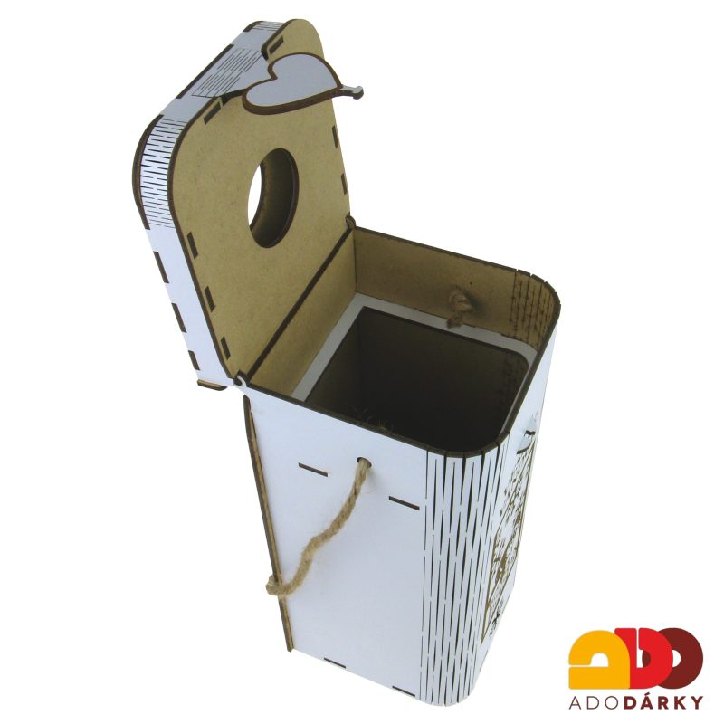 Dárkový obal na láhev "Gratulujeme novomanželům" 29 cm