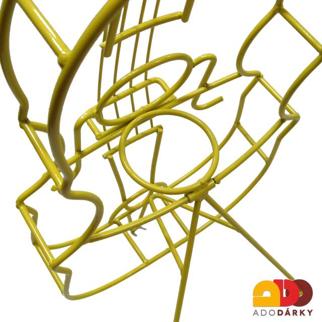 Stojan na láhev a svícen basa žlutý 96 cm