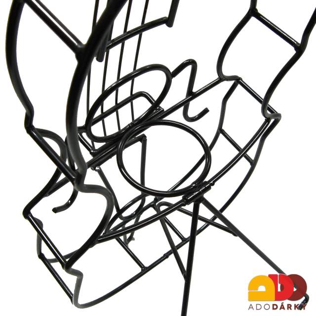 Stojan na láhev a svícen basa černý 96 cm