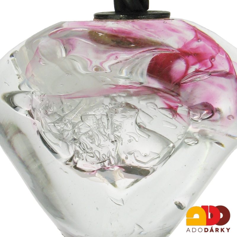 Ručně kovaný svícen se skleněným kamenem 85 cm