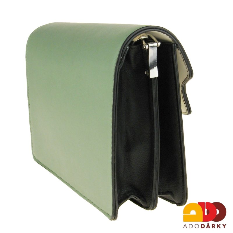 Kabelka zelená na patent 23 cm