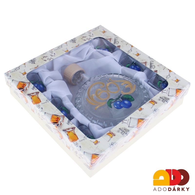 Sada 6 odlivek s láhví "60 švestky" 0,35 l