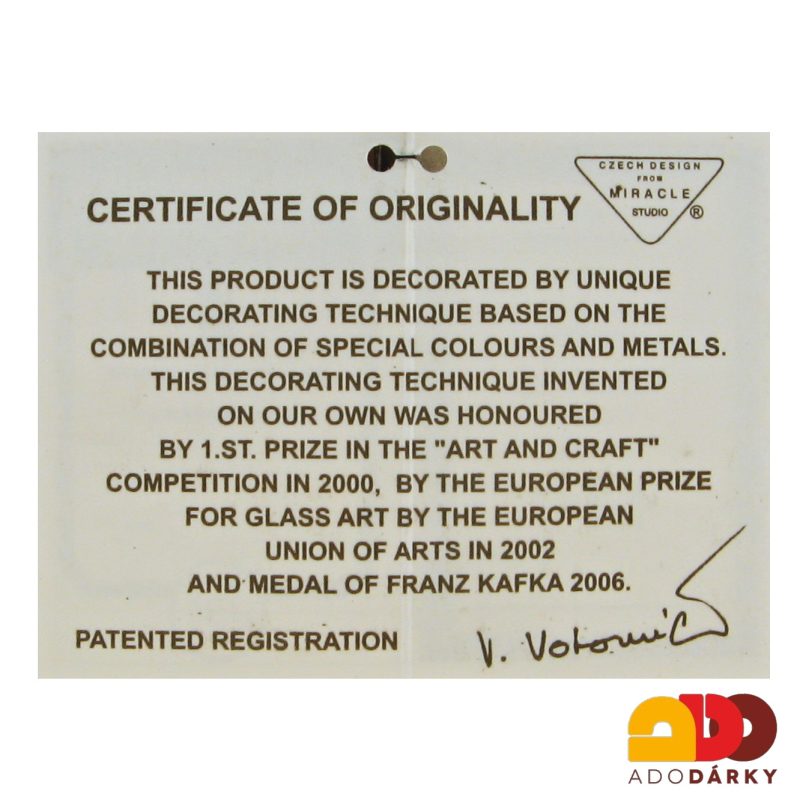 Sada dvou ručně zdobených číší hnědé barvy 250 ml