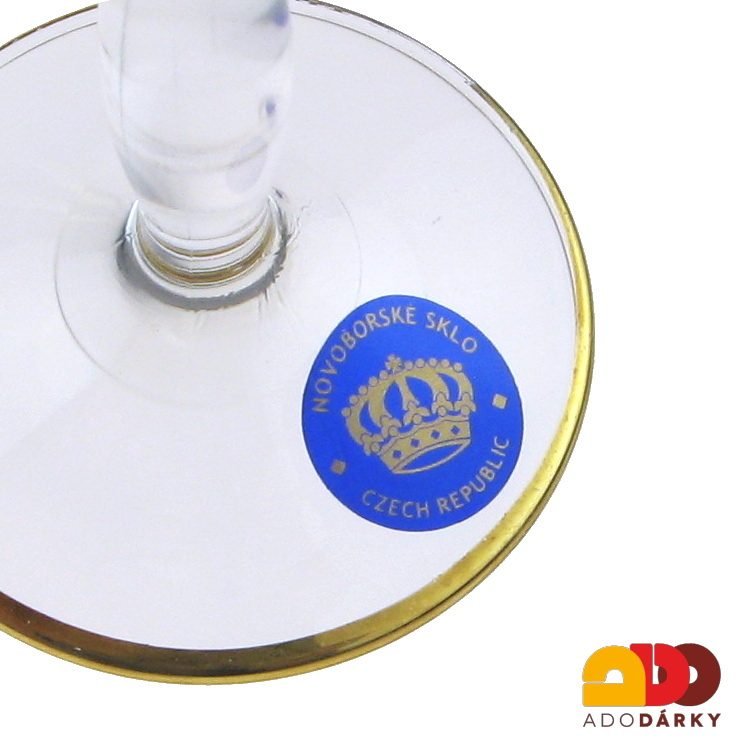 Sada dvou číší na víno zdobených zlatem a smaltem 250 ml