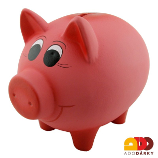 Pokladnička prase růžové střední 22 cm