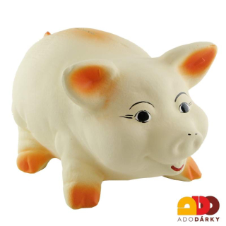 Pokladnička prase střední oranžové 24 cm