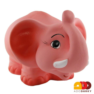 Pokladnička slon s chobotem růžový 30 cm