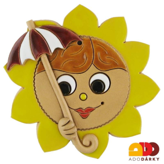 Sluníčko s rezavým paraplíčkem 15 cm
