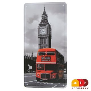 Plechová cedule - Big Ben 15,5 x 31 cm