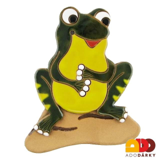 Žába na zeď z keramiky 16 cm