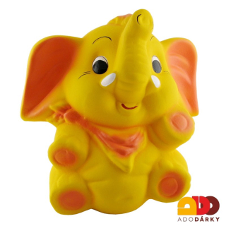 Pokladnička slon obrovský žlutý 29 cm