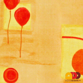 Teflonový ubrus žlutý s balónky a kružnicemi