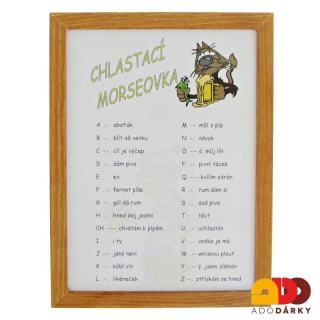 Obrázek Chlastací morseovka 22 x 17 cm