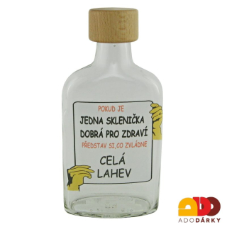 Láhev s vtipným nápisem "Pokud je..."  0,2 l