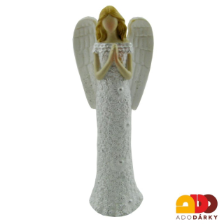 Anděl v květovaných šatech 12 cm