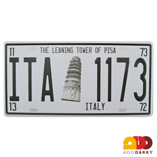 Plechová cedule Italy Pisa 31 x 15,5 cm