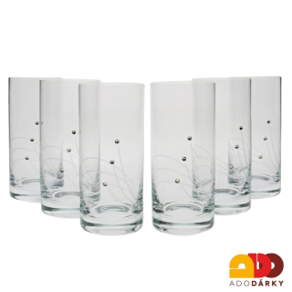 Sada sklenic na vodu Swarovski 250 ml, 6 ks