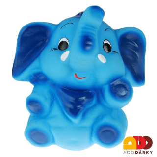 Pokladnička slon obrovský modrý 29 cm