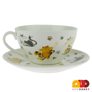 Šálek s podšálkem kočka 325 ml