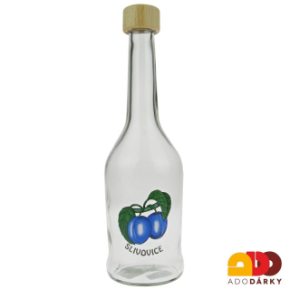Láhev na slivovici zúžená - švestka 0,5 l