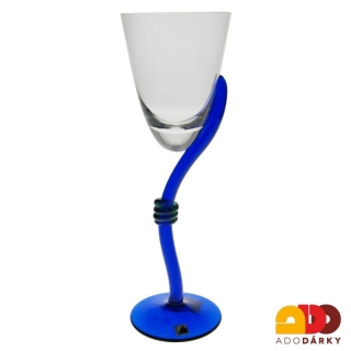 Sklenice na modré noze 24 cm
