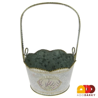 Plechový koš "Lavender" 16,5 x 17,5 x 28 cm