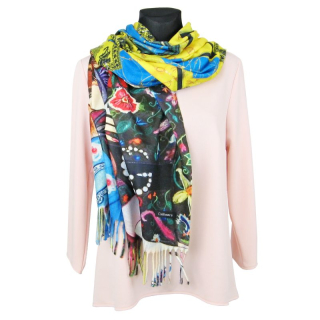 Kašmírová dámská šála "2v1" Dvě děvčata