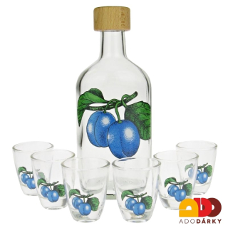 Sada 6 odlivek s láhví "Švestka" 0,35 l